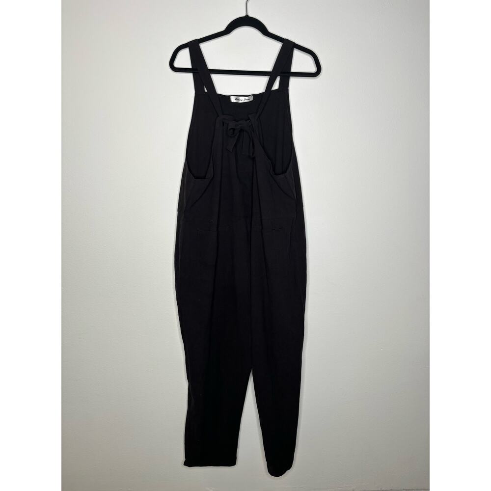 Black Tie-Front Jumpsuit